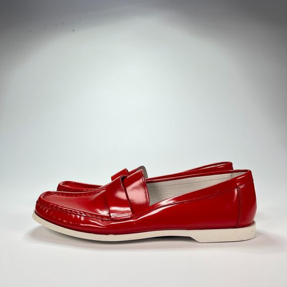 Wannabe Patrick Cox Red Patent Leather Slip-On Casual Loafer Shoes Women Size 40 - Picture 2 of 11